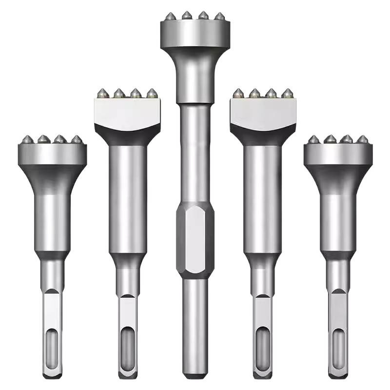 Integrated Electric Chisel Hammer Head, One-Piece Electric Hammer Chisel Head, Chisel Hammer Alloy Flower Hammer for Concrete Bridge Viaduct