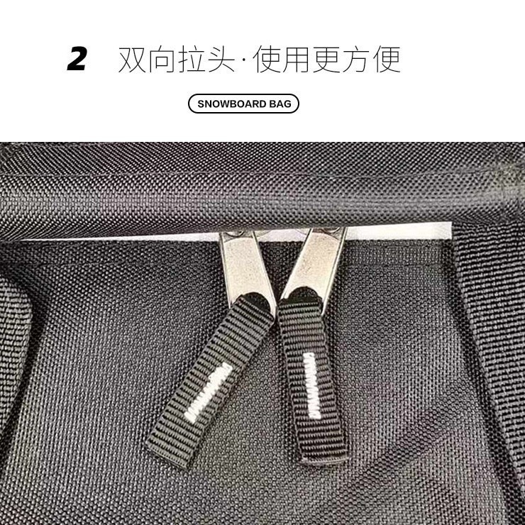 Cross-Border Popular Thickened Folding No-White-Mark Fabric Single and Double Ski Bag with Optional Embroidered Logo Waterproof