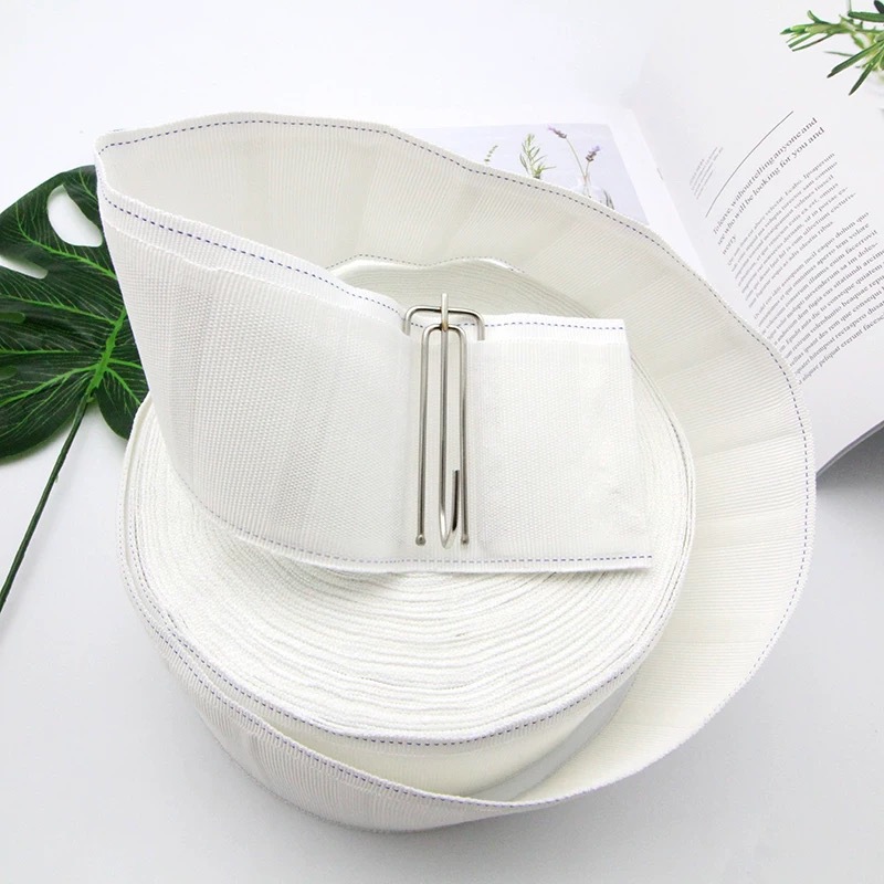Factory Ready-Made Curtain Hook Cotton Polyester White Lining Curtain Accessories Accessories Encrypted Thickeneded Cotton Curtain Fabric Belt