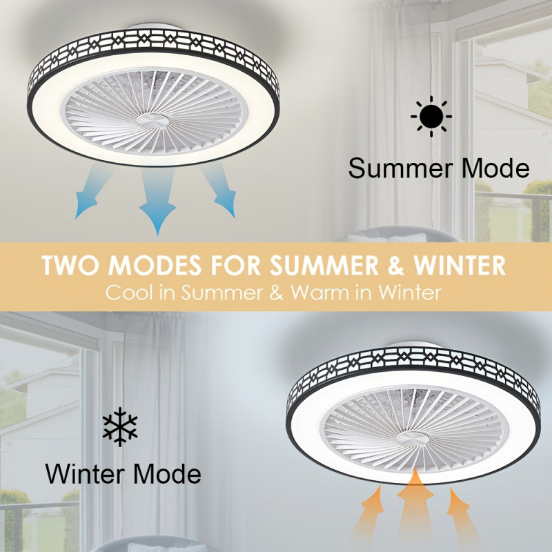 2026 New Cross-Border Dropshipping 20 Modern Embedded Installation Bladeless Ceiling Fans