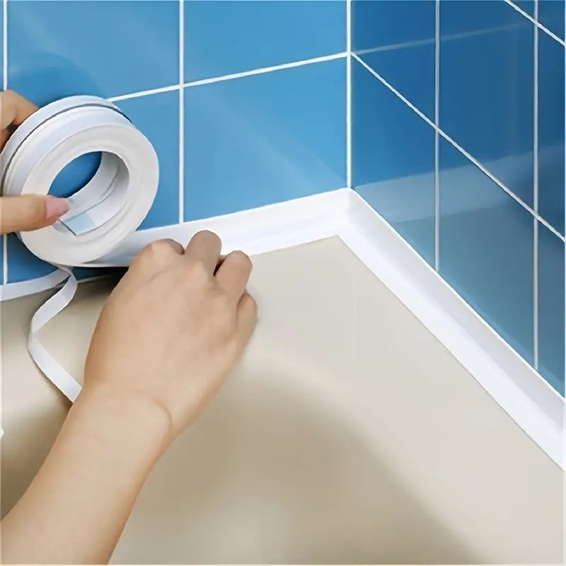 Cross-Border Temu Bathroom Waterproof Toilet Toilet Kitchen Waterproof Strip Tape Seal Strip Mildew-Proof Seam