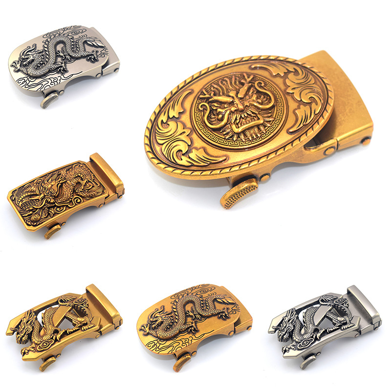 Ретро пряжка с драконом для мужчин, имитация медного цвета, автоматическая пряжка, горячая распродажа онлайн