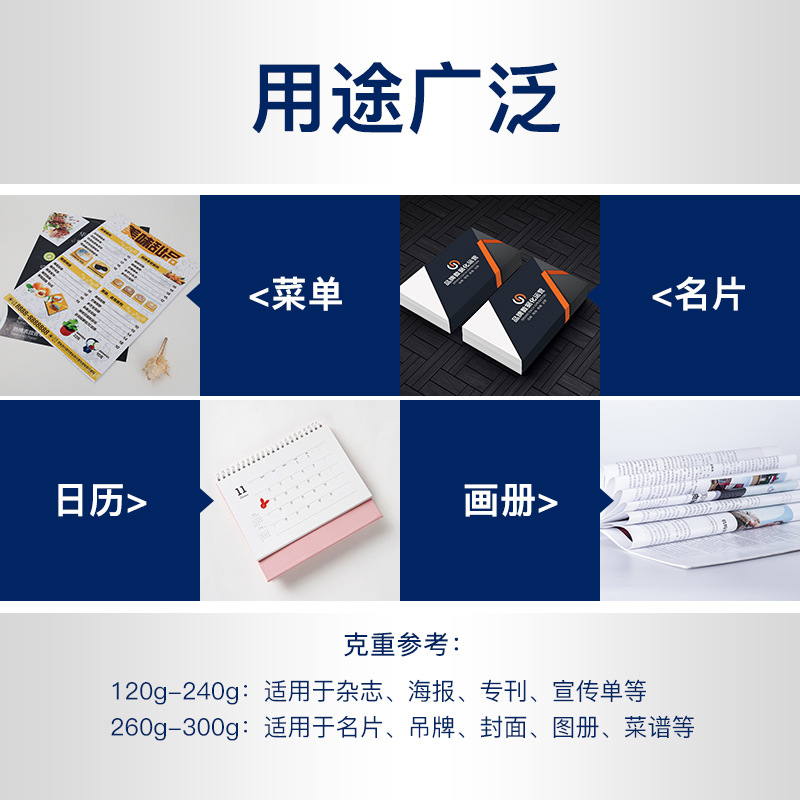 108g128g130g coated paper A3A4 matte high-gloss inkjet paper 120g140g double-sided inkjet paper