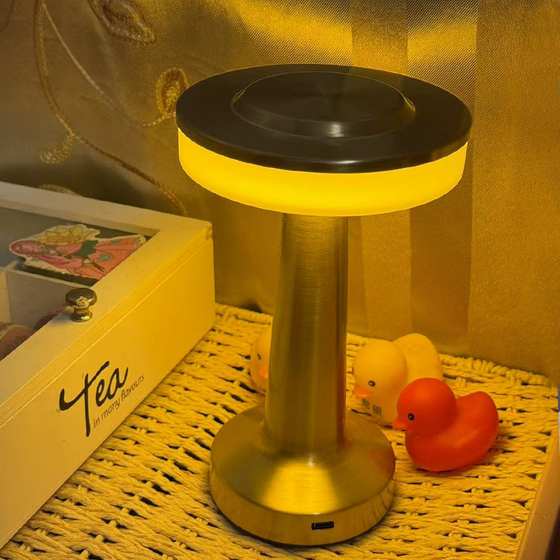 Кросс-бодерный креативный нордический светильник с высоким качеством для спальни, USB зарядка, сенсорный металлический атмосферный подарок, настольная лампа в форме гантели