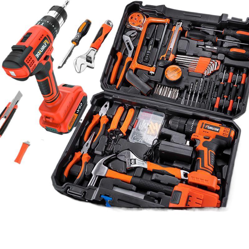 Tool Box Household Electric Drill Set Multi-Functional Hardware Tools Collection Electrician Special Home Repair Car Universal