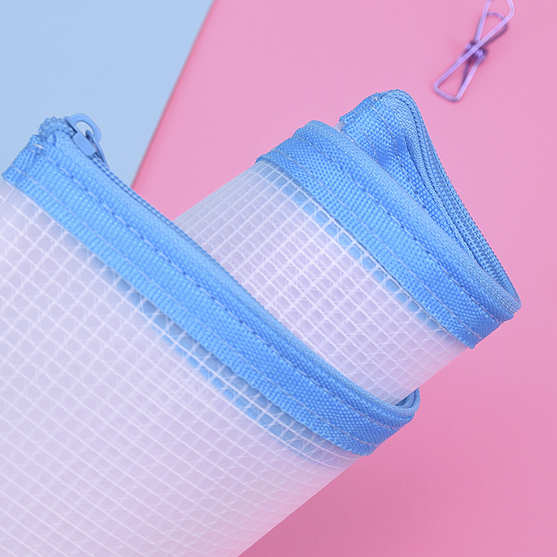 Baili F5154/F5156 zipper file bag A5 grid transparent storage bag EVA portable classification information bag