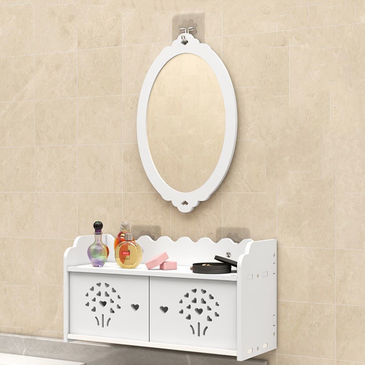 Зеркало для ванной, настенное, без сверления, стеклянное, для макияжа, наклейки для туалета