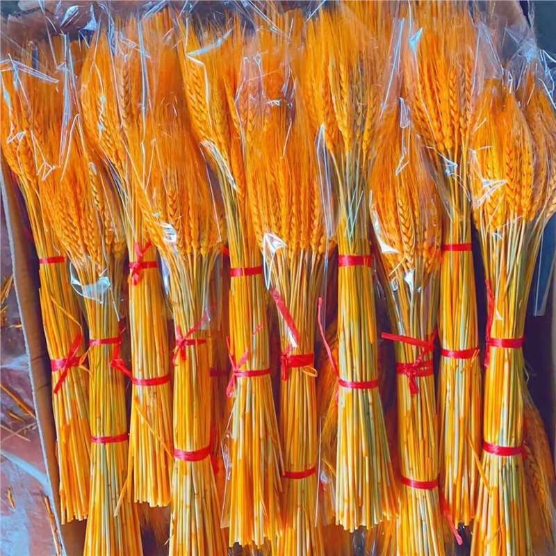 Factory direct opening barley flower basket natural gold wheat ear dried flower bouquet living room pastoral decoration ornaments