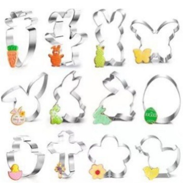 Supply Easter Stainless Steel Cookie Mold Egg Rabbit Cookie Mold Cookie Cutting Mold Baking Tool