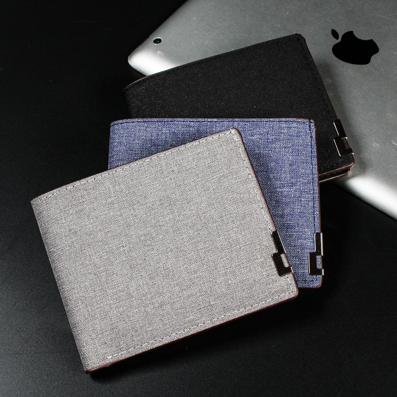 New short casual denim wallet men's multifunctional youth wallet simple coin purse spot wholesale
