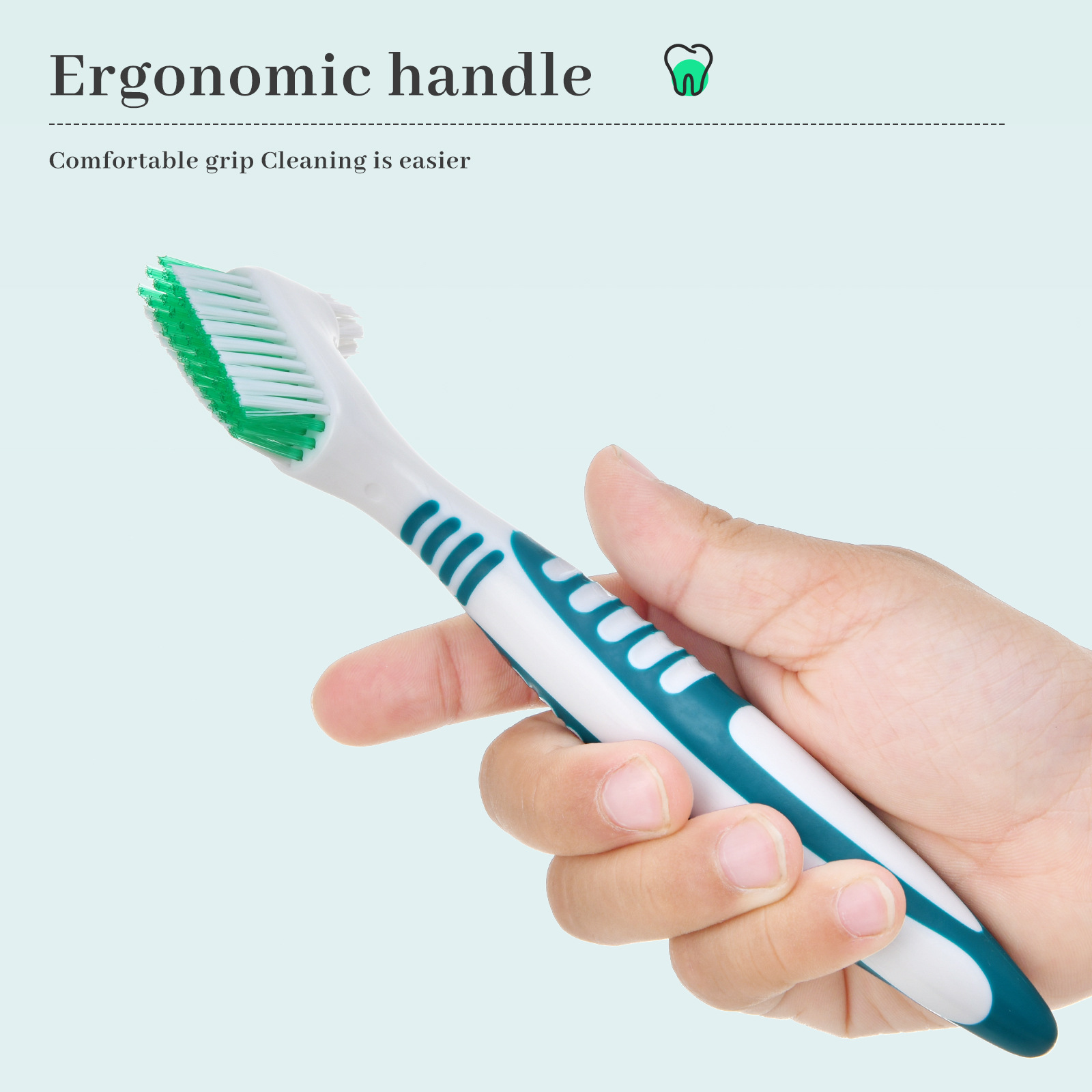 Denture Toothbrush Cleaning Brush Medium Bristle Double-Ended Denture Brush for Cleaning Invisible Braces Special Brush Orthodontic Retainer Descaling Brush