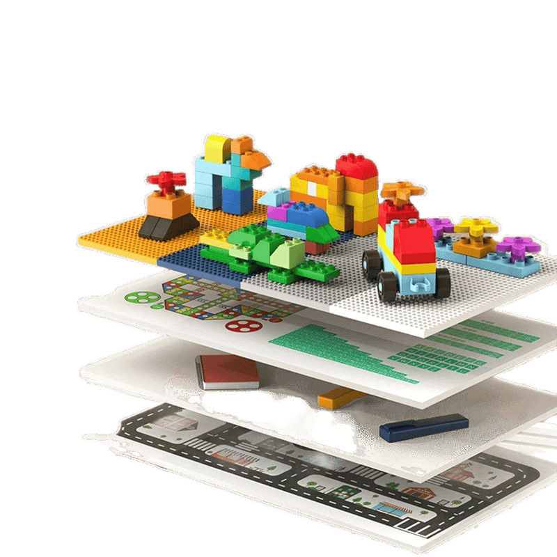 Children's Building Block Table, Multi-Functional Table for Boys and Girls, Large Particle Building Block Assembly Toy Table, Baby Learning Table, Educational