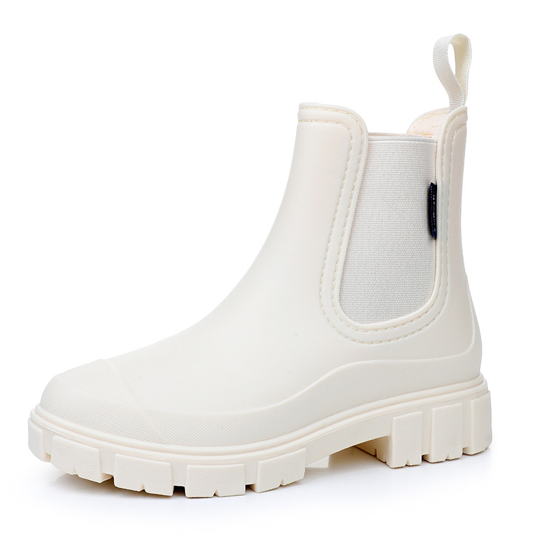 Export Fashionable Short Rain Boots, Women's Rain Boots, Elastic Boots, Non-slip Water Boots, Waterproof Shoes, Adult Wading Overshoes