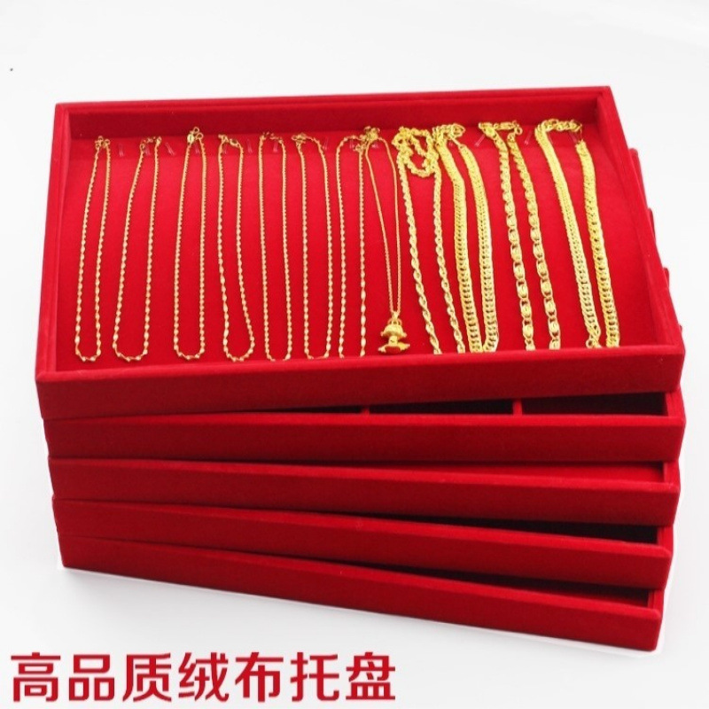 Ring Necklace Storage Box Velvet Bracelet Earrings Jewelry Box Display Props Jewelry Rack Jewelry Tray Free Shipping