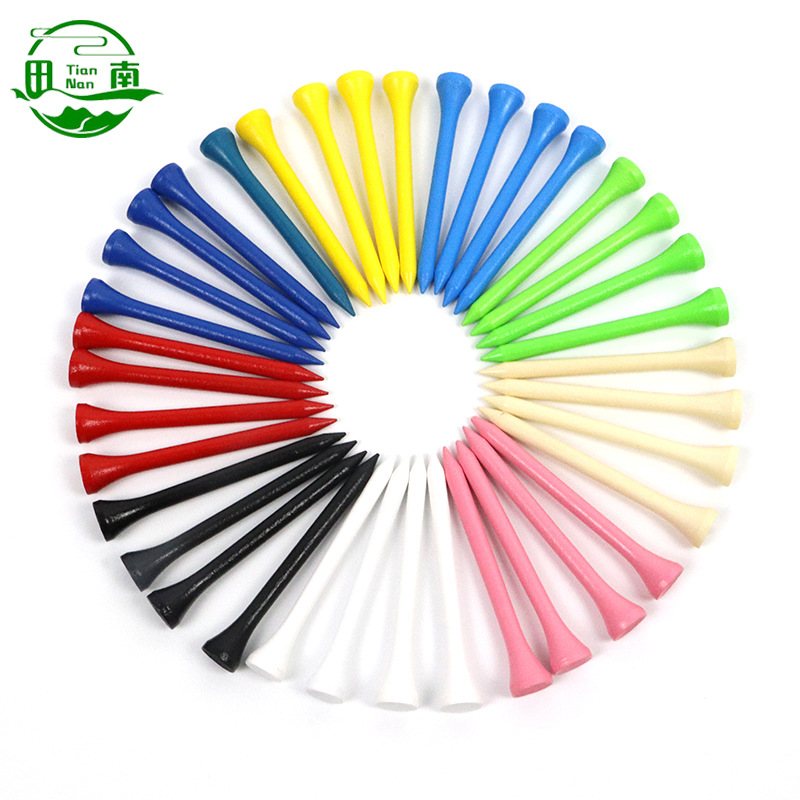 Wooden Golf Tee Manufacturers Supply Wooden Nails Optional Colors Multi-Color Wooden Golf Nails