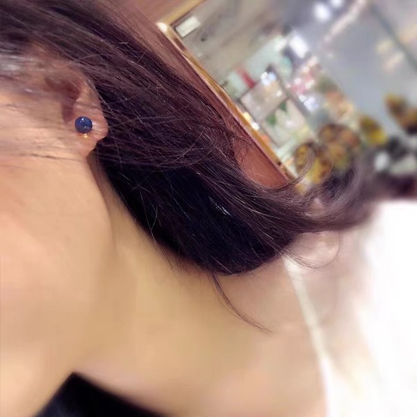 4-9mm Mexican Lamper S925 Silver Earrings Simple Joker Source Style Earrings Live Supply