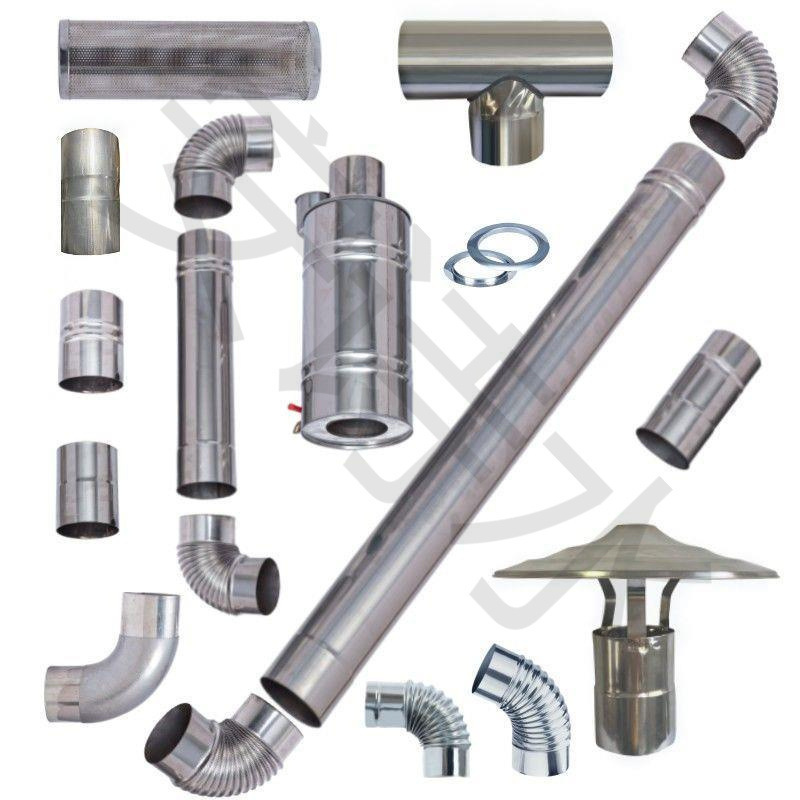 Латунный уголок для дымохода из нержавеющей стали для печи, утолщённая труба для дымоотведения