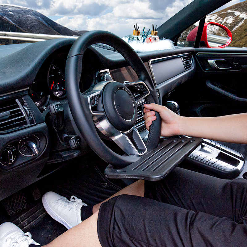 Car Steering Wheel Dining Table Car Interior Supplies Car Dinner Plate Drink Holder Multi-Functional Writing Desk Car Dining Table