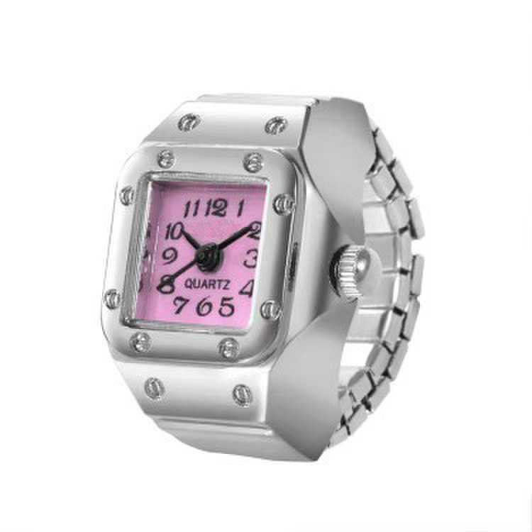 Ring Watch Watch Men's and Women's Couple Student Alloy Finger Watch Creative Color Simple Size Numbers Will Walk Real Watch