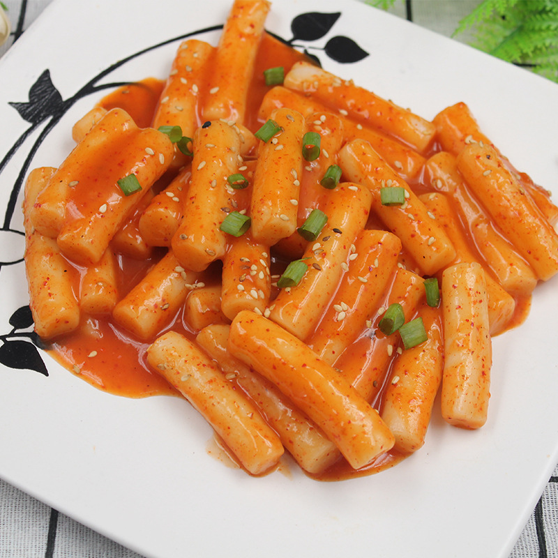 Korean Fried Rice Cake Sweet and Spicy Troop Hot Pot Fried Rice Cake Strip Northeast Dama Fried Rice Cake Sauce Instant