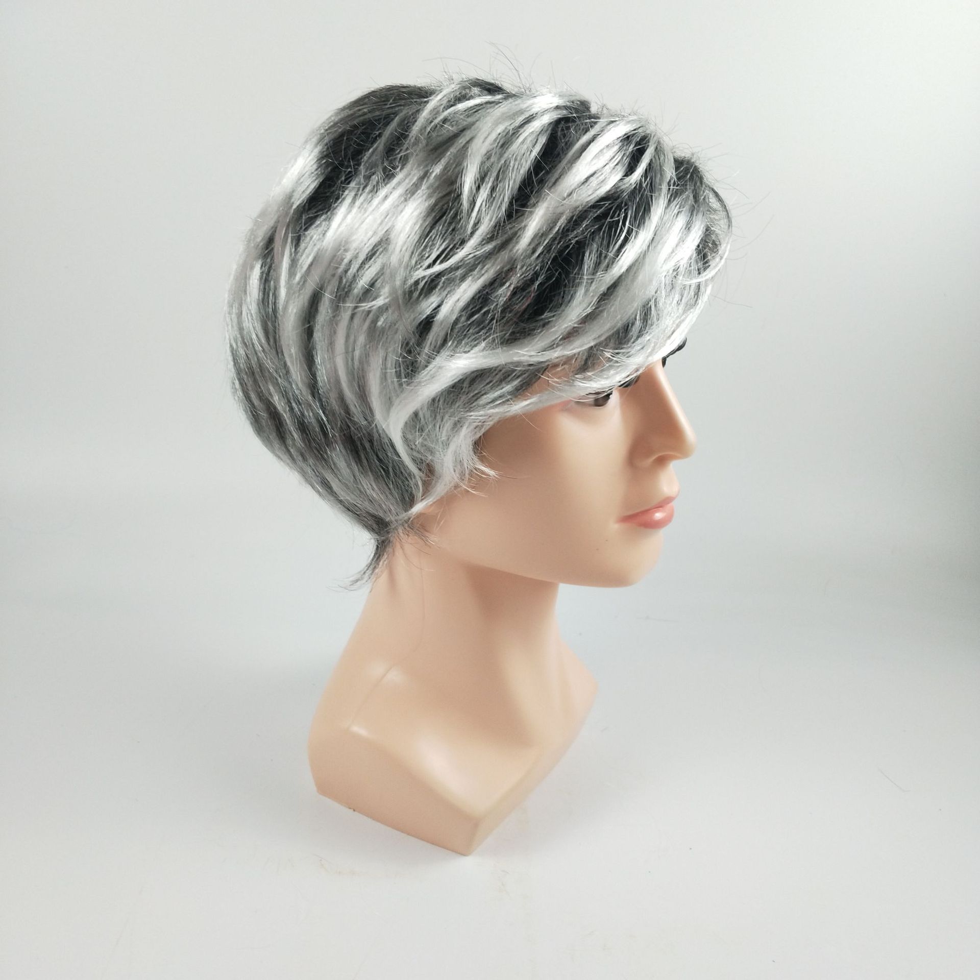 Halloween Grandpa Wig Prom Christmas Performance Props Middle-Aged and Elderly Men Dress up Masquerade Wig