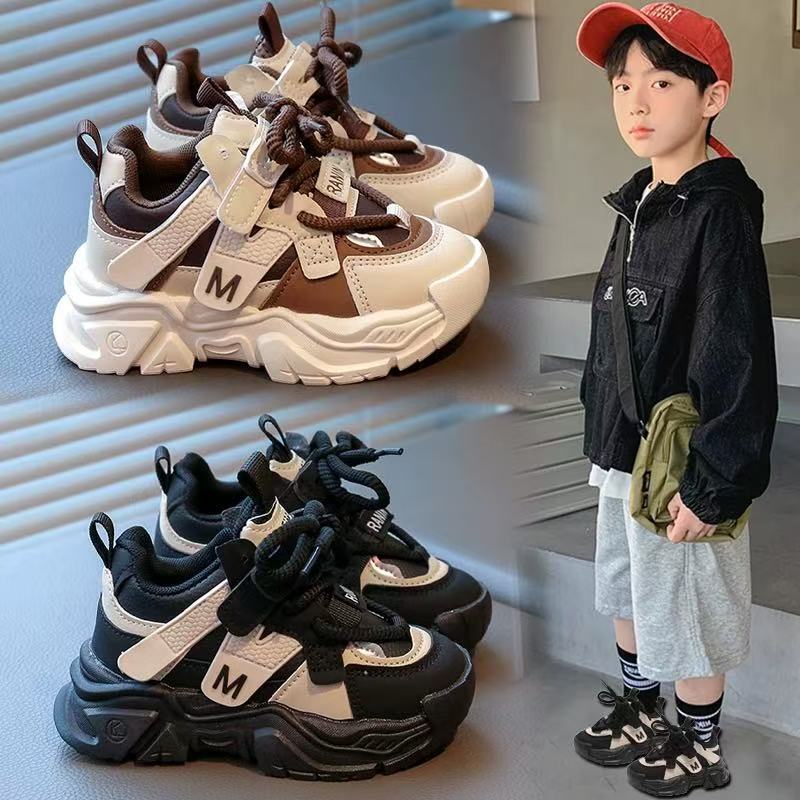 Girls' Cotton Shoes 2025 Winter New Soft-Soled Kidsren's Velvet Warm Sports Shoes Girls Versatile Casual Dad Shoes