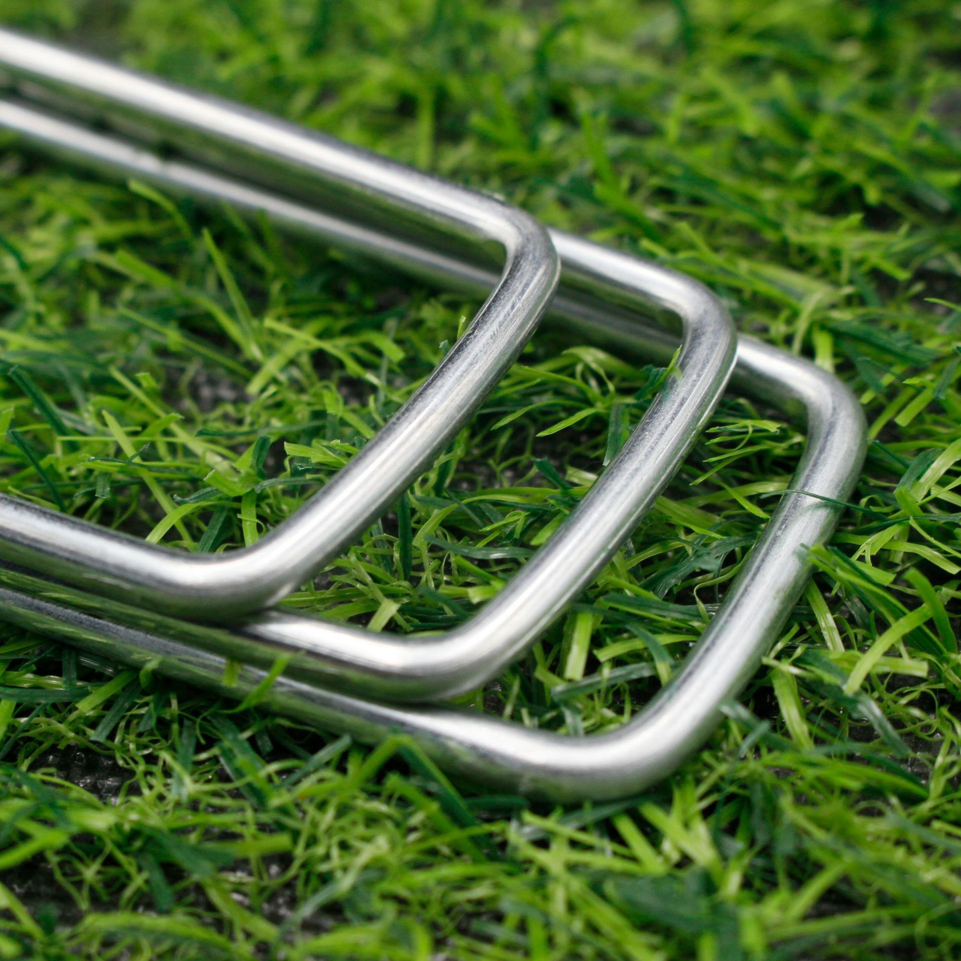 U-Shaped Ground Nails Pipe Mulch Nails Green Lawn Succulent Tent Fixed Galvanized Steel Nails U-Shaped Nails Grass-Proof Cloth Ground Nails