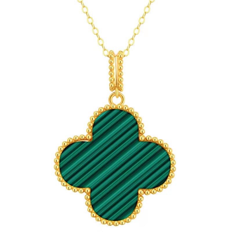 18K Gold Four-Leaf Clover Necklace Au750 Rose Gold Pendant Clavicle Chain Jewelry Necklace Women