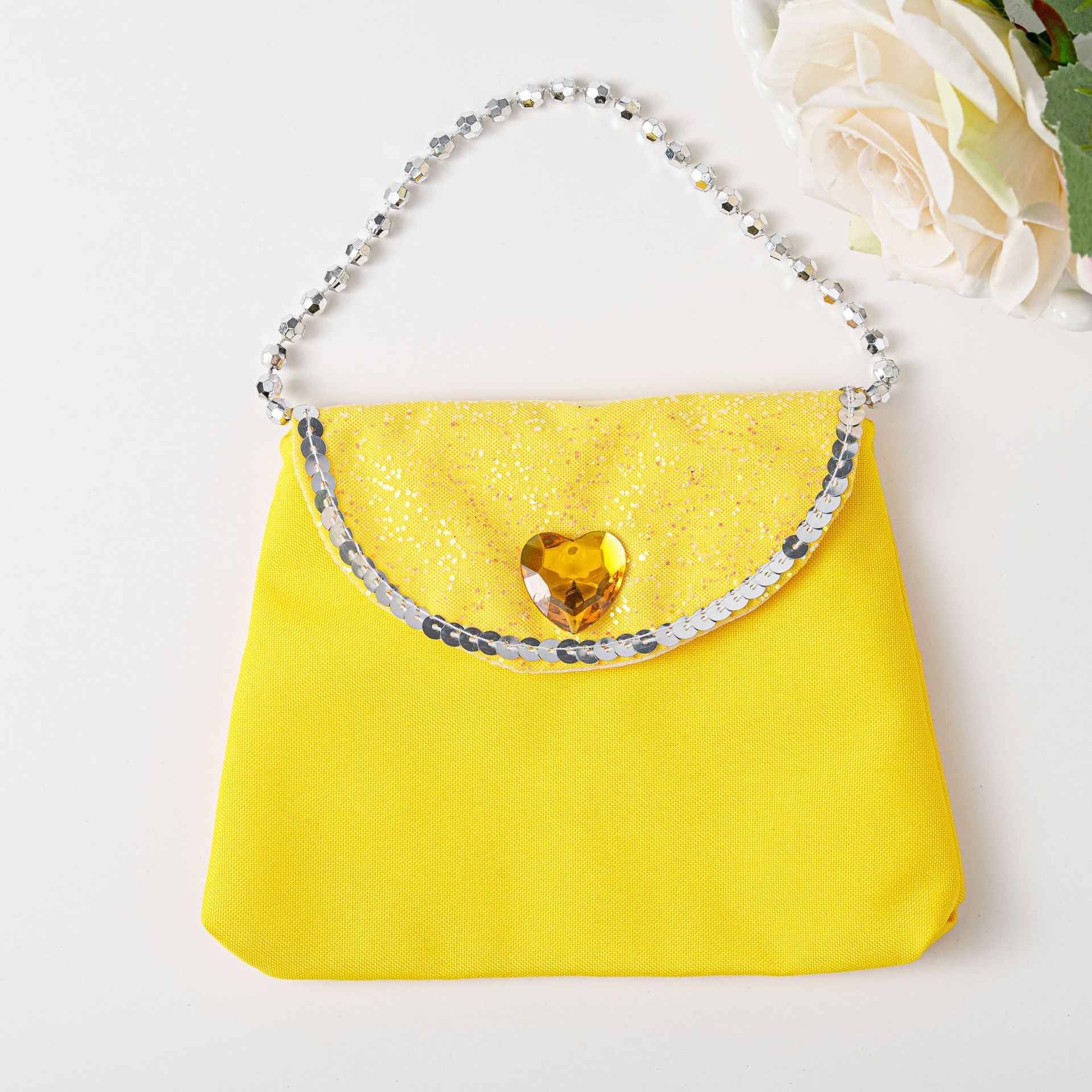 New Frozen Princess Costume with Cute Bag Peach Heart Snowflake Children Coin Purse Crown Magic Wand