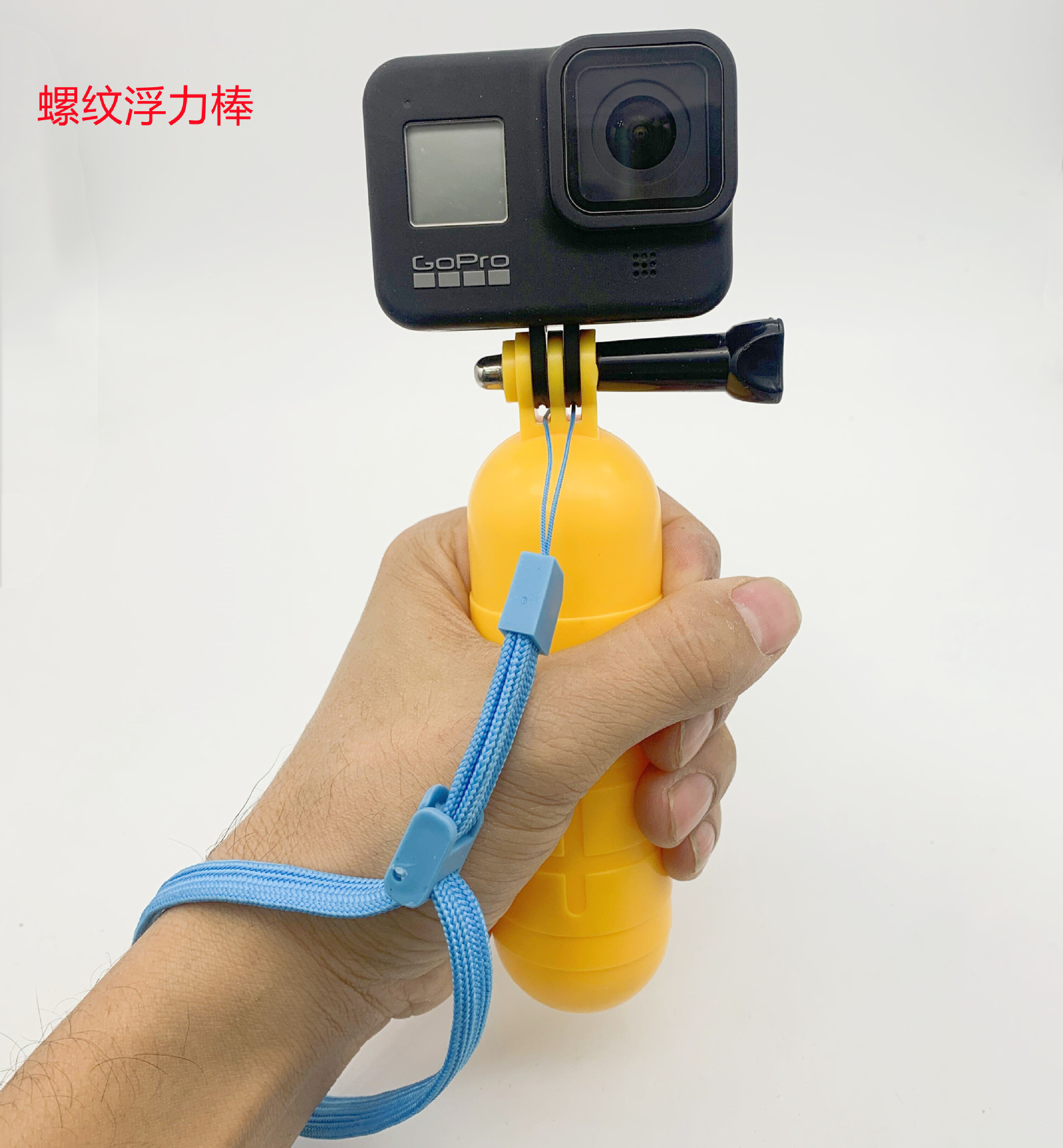 Gopro Threaded Buoyancy Stick Dji Stripesd Anti-Slip Buoyancy Mark Handheld Stick Pattern Action Camera Accessories