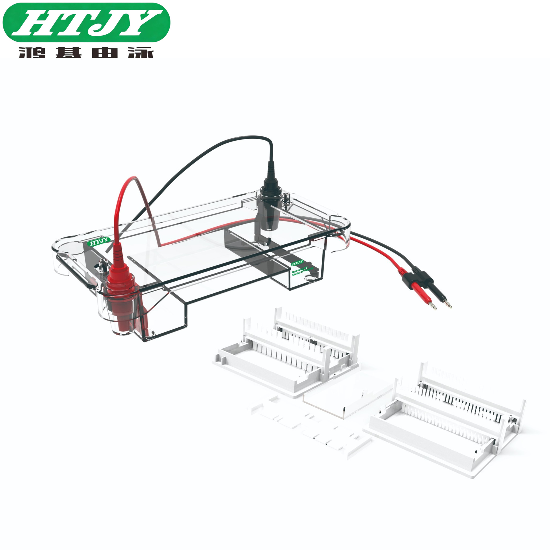 Горизонтальный электрофорезный танк агарозы Ht-Sub02 с гелевой подставкой и загрузочным гребнем для нуклеиновых кислот