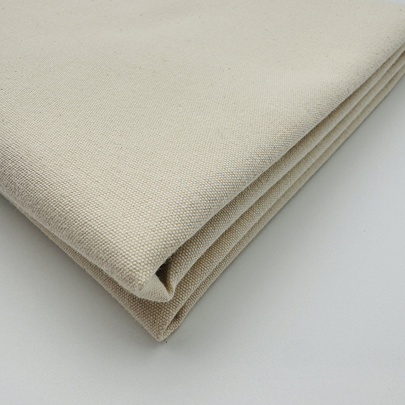 Wholesale Cotton-Polyester Blended Fabric for Bags and Judo Uniforms, High-Density Canvas, Thickened Cotton Fabric, Plain White Fabric