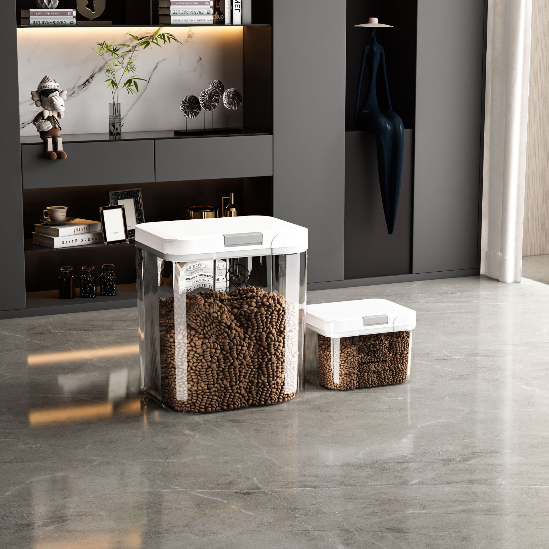 Cat Food Storage Barrel Dog Food Sealed Barrel Pet Food Storage Barrel Sealed Moisture-proof Dry Cat Pet Food Storage Barrel