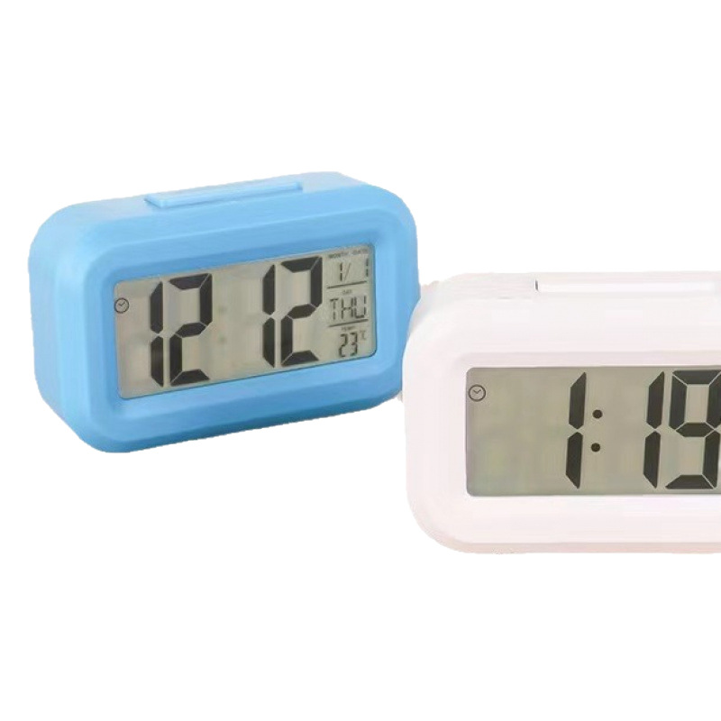 Ins Mini Cute Lcd Digital Clock for Students Special Cute Desktop Multi-Function Luminous Clock Alarm Clock Wholesale