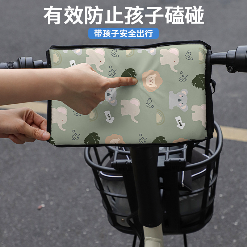 Electric motorcycle front child seat anti-collision head protection pad thickened sponge battery car baby anti-collision head pad