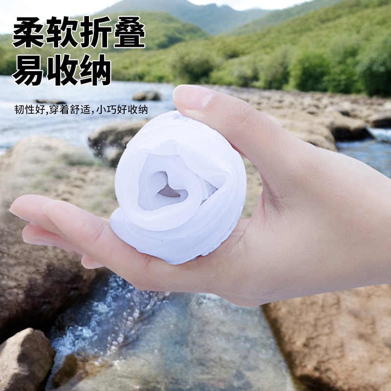 Rainproof Shoe Cover Waterproof Thickened High Tube Non-Slip Silicone Shoe Cover Repeated Use Wear-Resistant Shoe Cover for Women Men and Children