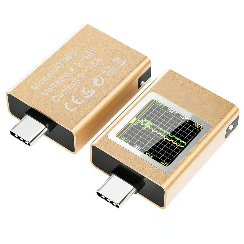 AT085C Type-c PD3.1 mobile phone charger detector usb voltage and current test instrument 2