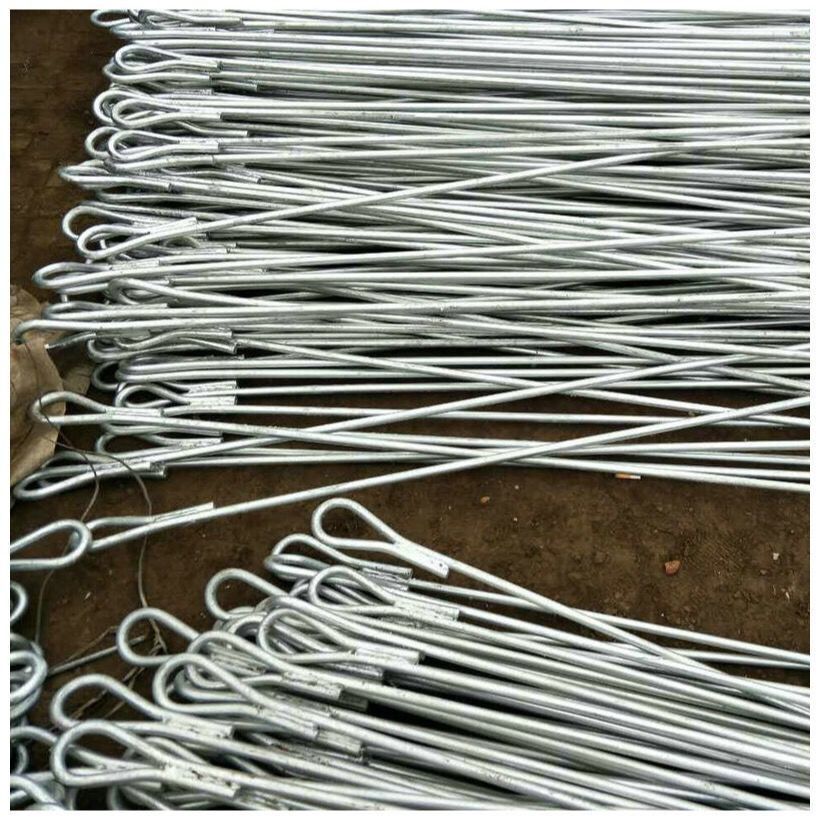 Ground Anchor Pull Rod Double Ear Pull Rod Fixed Steel Pull Rod Ground Anchor Power Pull Rod Hot-Dip Galvanized Power Fittings