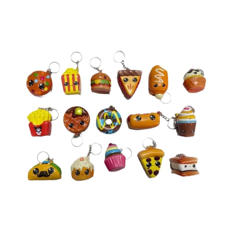 Cross-Border New Simulated French Fries Cake Slow Rebound Pinch Music Food Model Decompression Artifact Vent Doll