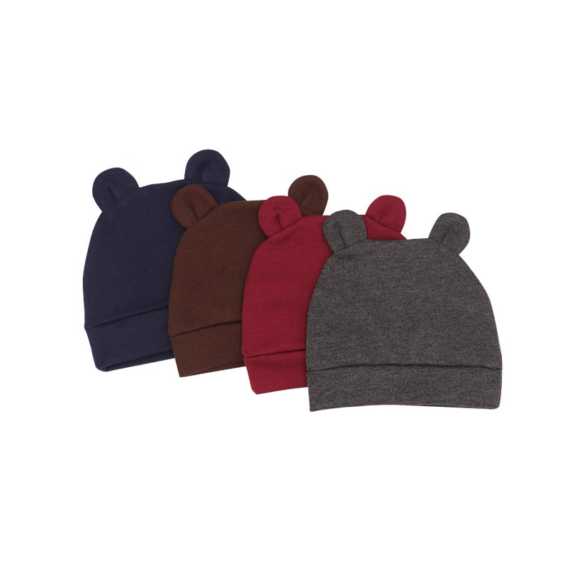 Foreign trade Europe and the United States newborn fetal cap single-layer baby cap solid color baby hat Amazon cross-border supply 821051