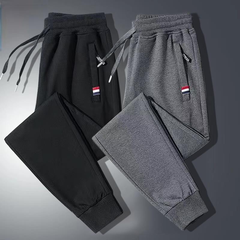 Autumn casual pants men's sports pants plus size loose all-match toe work sports pants autumn zipper pants