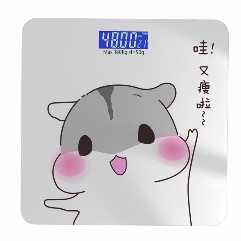 Charging electronic scale girl dormitory compact weighing meter cute body weight loss scale adult weighing scale a batch