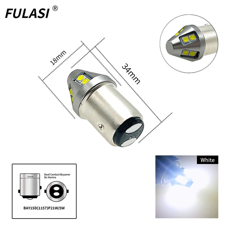 New Car Led High Brightness Constant Current Wide Voltage 3030 10Smd 1157 Brake Light 1156 Turn Signal Reversing Light