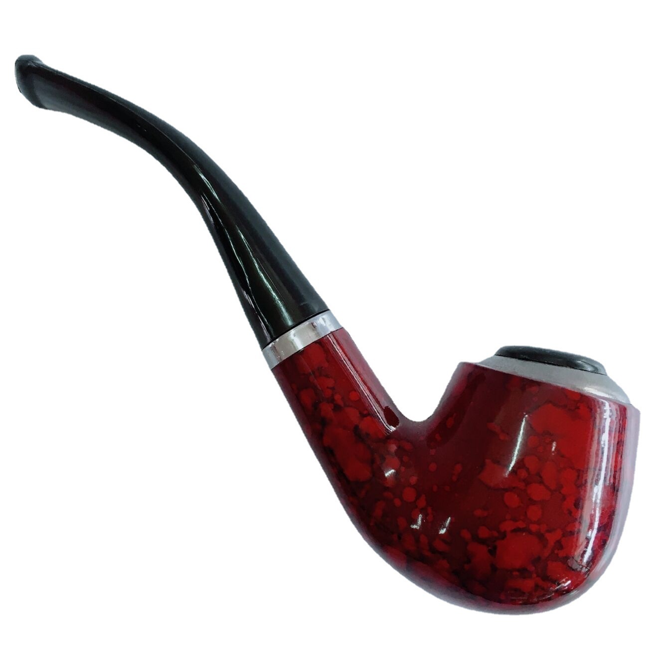 Men's Iron Pot Pipe Imitation Ebony Handmade Cigarette Holder Filter Smoking Set Manufacturer Wholesale Pipe Set