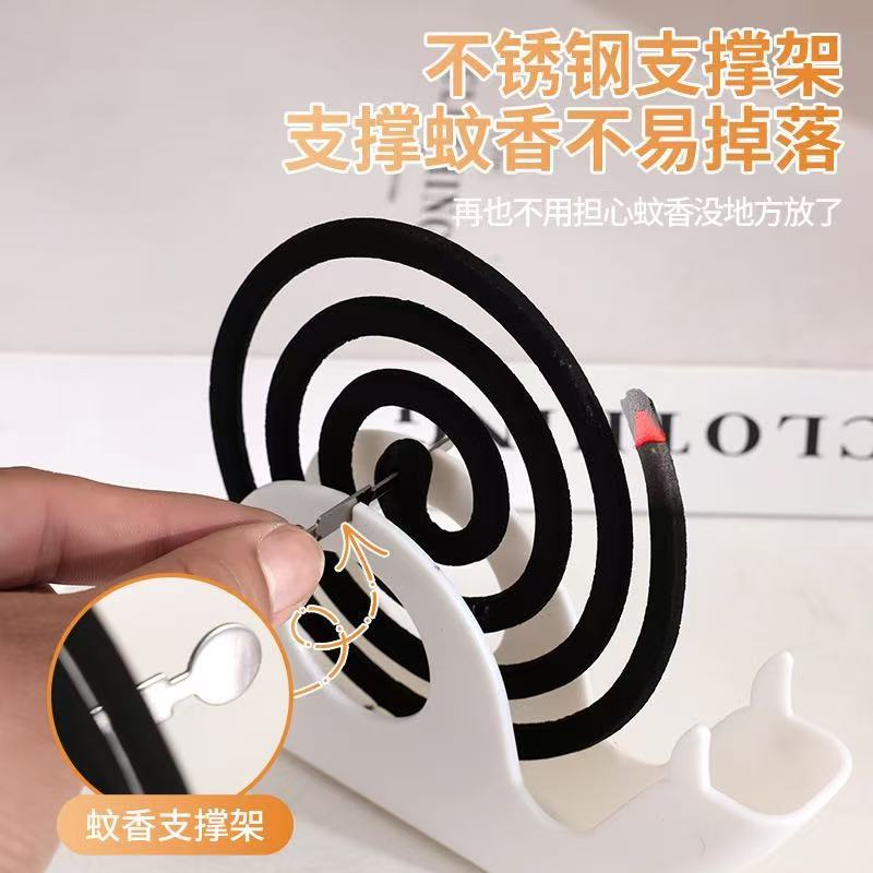 Snail Mosquito Coil Holder Creative Mosquito Coil Tray Household Anti-Scalding Mosquito Coil Tray Bedroom Sandalwood Plastic Fireproof Support Shelf