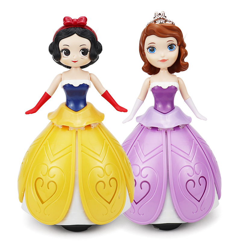 Shake the sound of the same spin dancing princess doll dream light music Children's electric toys cross-border Internet celebrity stalls