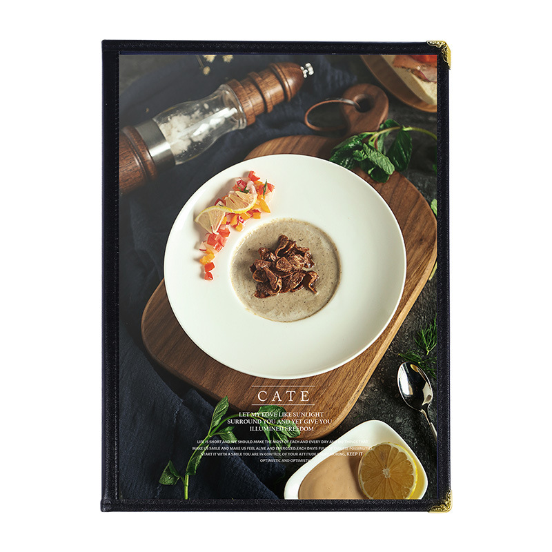 Pvc Transparent Menu Book A4 Menu Clip Order Book Drink List Shell Protective Cover DIY Personalized Menu Production