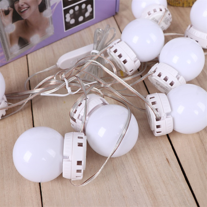 led makeup mirror bulb Hollywood hidden wiring mirror fill light makeup mirror headlight usb string