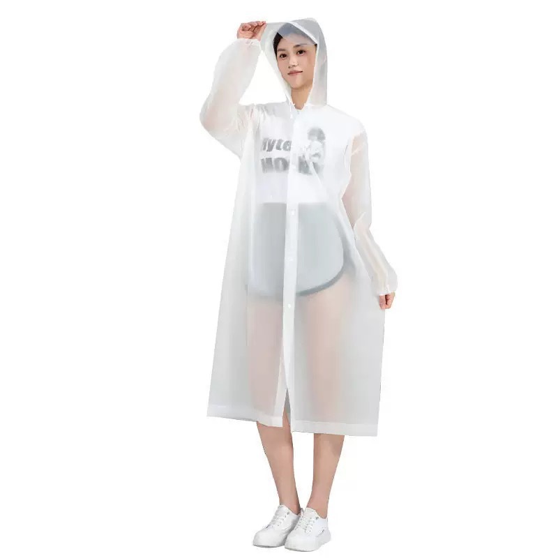 Eva Raincoat with Brim, Disposable Long Full-Body Rainproof Concert Windproof Thickened Portable Hiking Travel