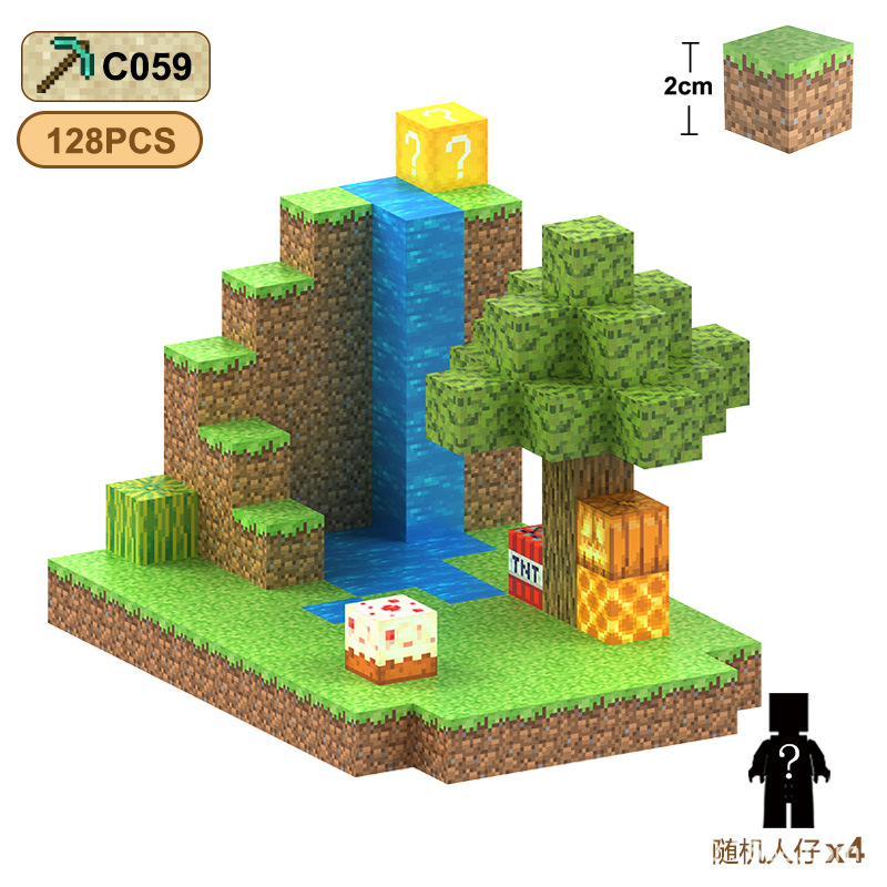 Cross-Border Magnetic Building Blocks Assembled Minecraft 2cm Six-Sided Magnetic Blocks Kidsren's Educational Building Blocks